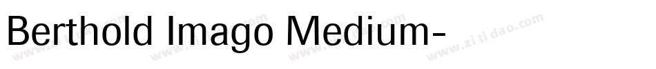 Berthold Imago Medium字体转换
